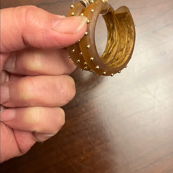 Lucite Hoop Earrings - Picture 4 of 4